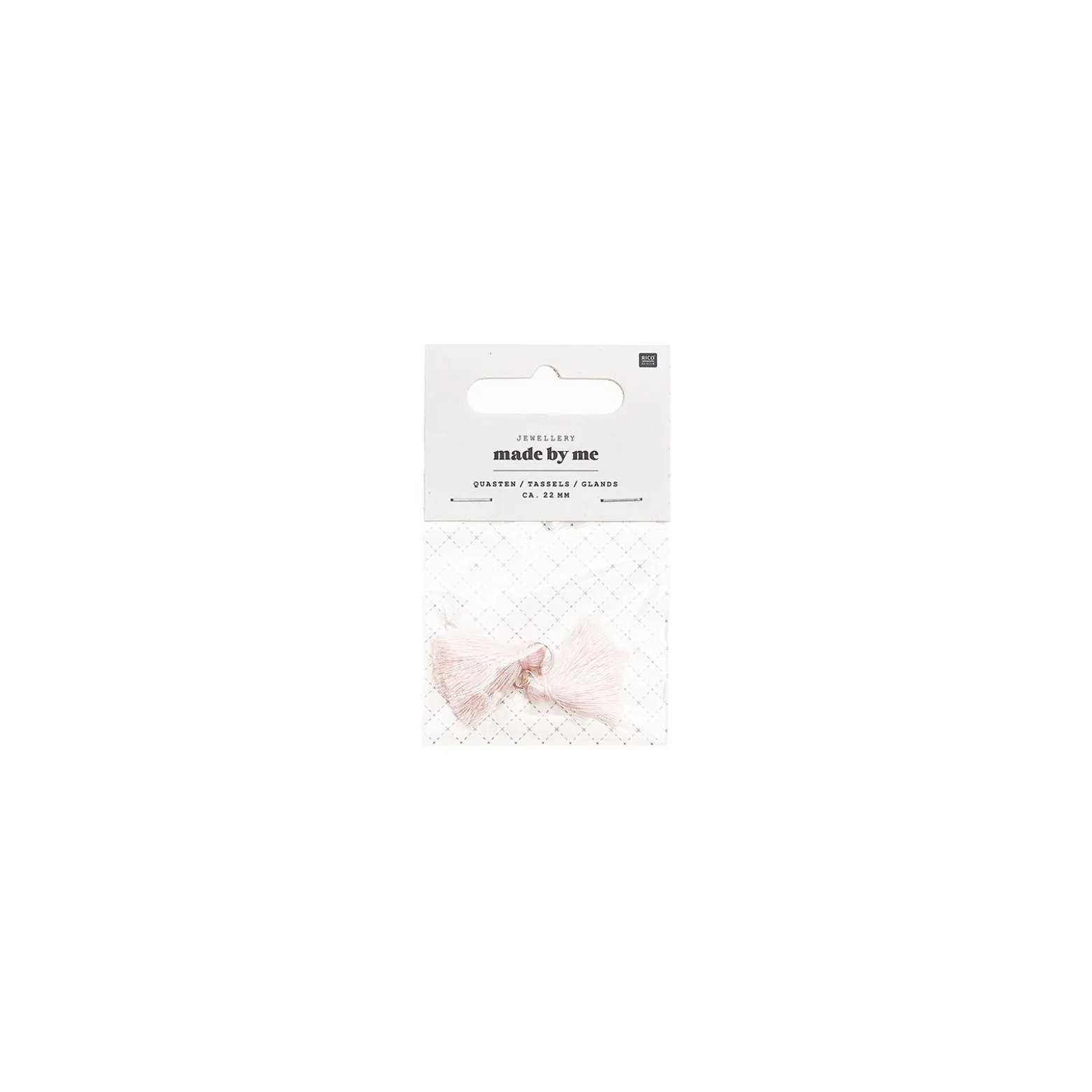Set de 2 glands 22mm Rico Design - Rose