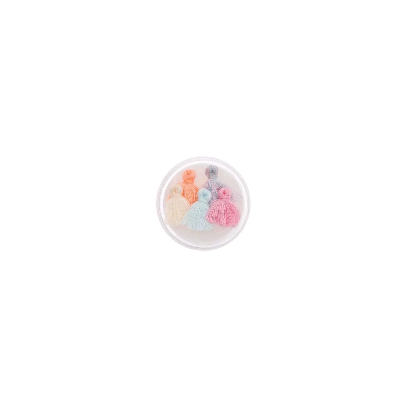 Set de 5 mini pompons houppe Rico Design 17mm - sorbet
