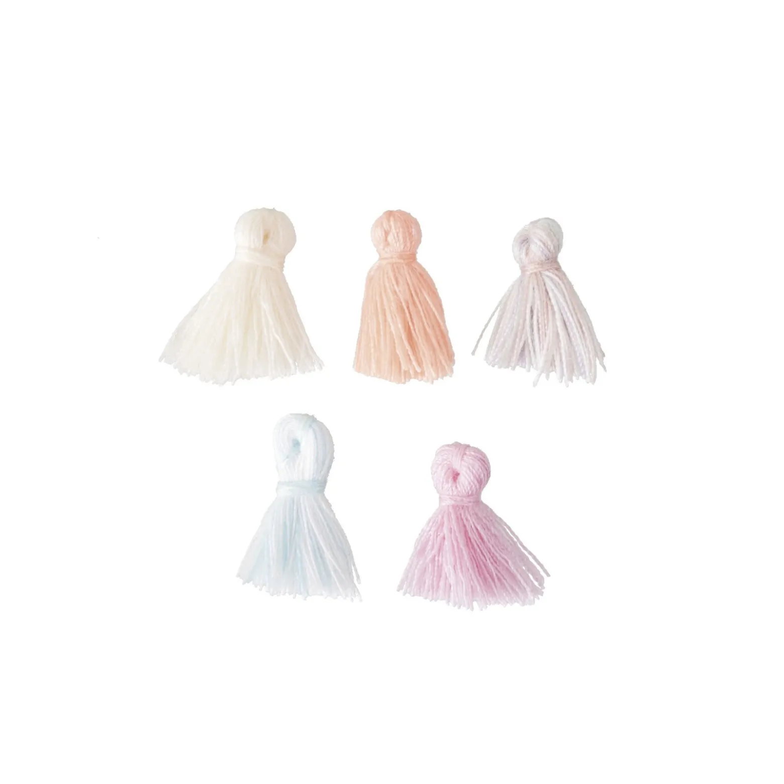 Set de 5 mini pompons houppe Rico Design 17mm - sorbet