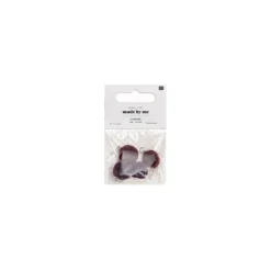 Set de 4 mini pompons ronds 15mm - violet mix