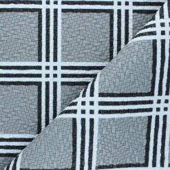 Simili cuir tressé Kora - gris - Coupons : 20cm, 70cm