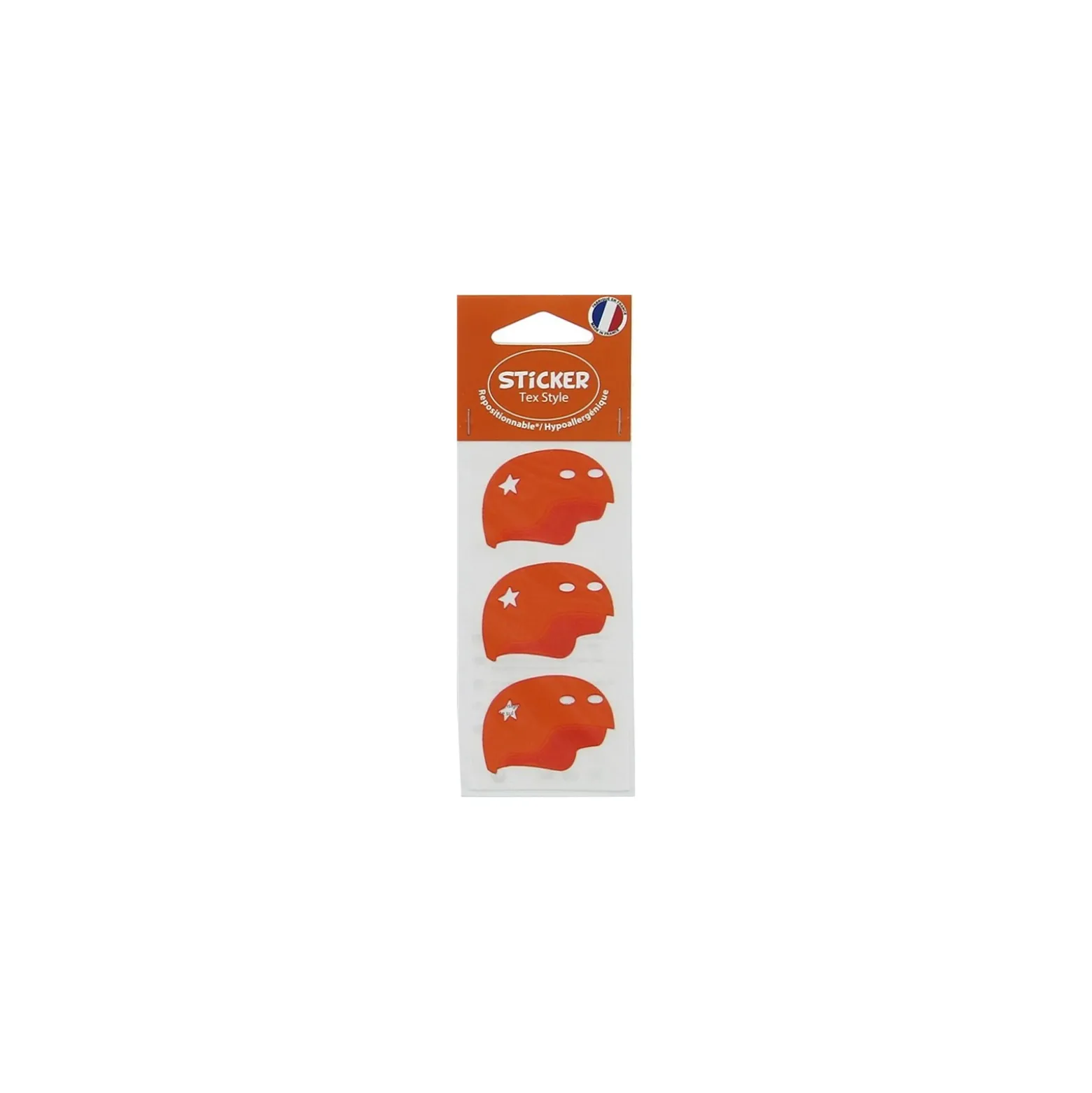 ♥ Stickers Tex Style Casque - orange ♥