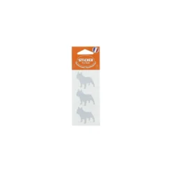 ♥ Stickers Tex Style Chien - argent ♥