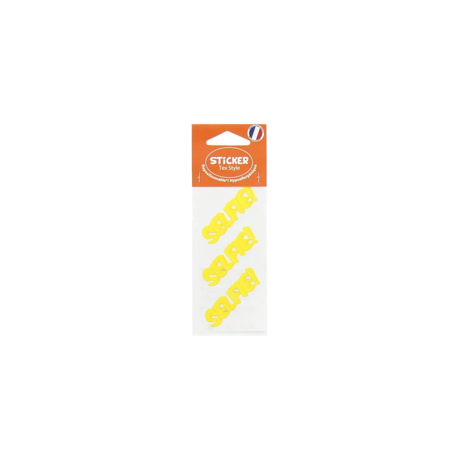 ♥ Stickers Tex Style Selfie - jaune ♥