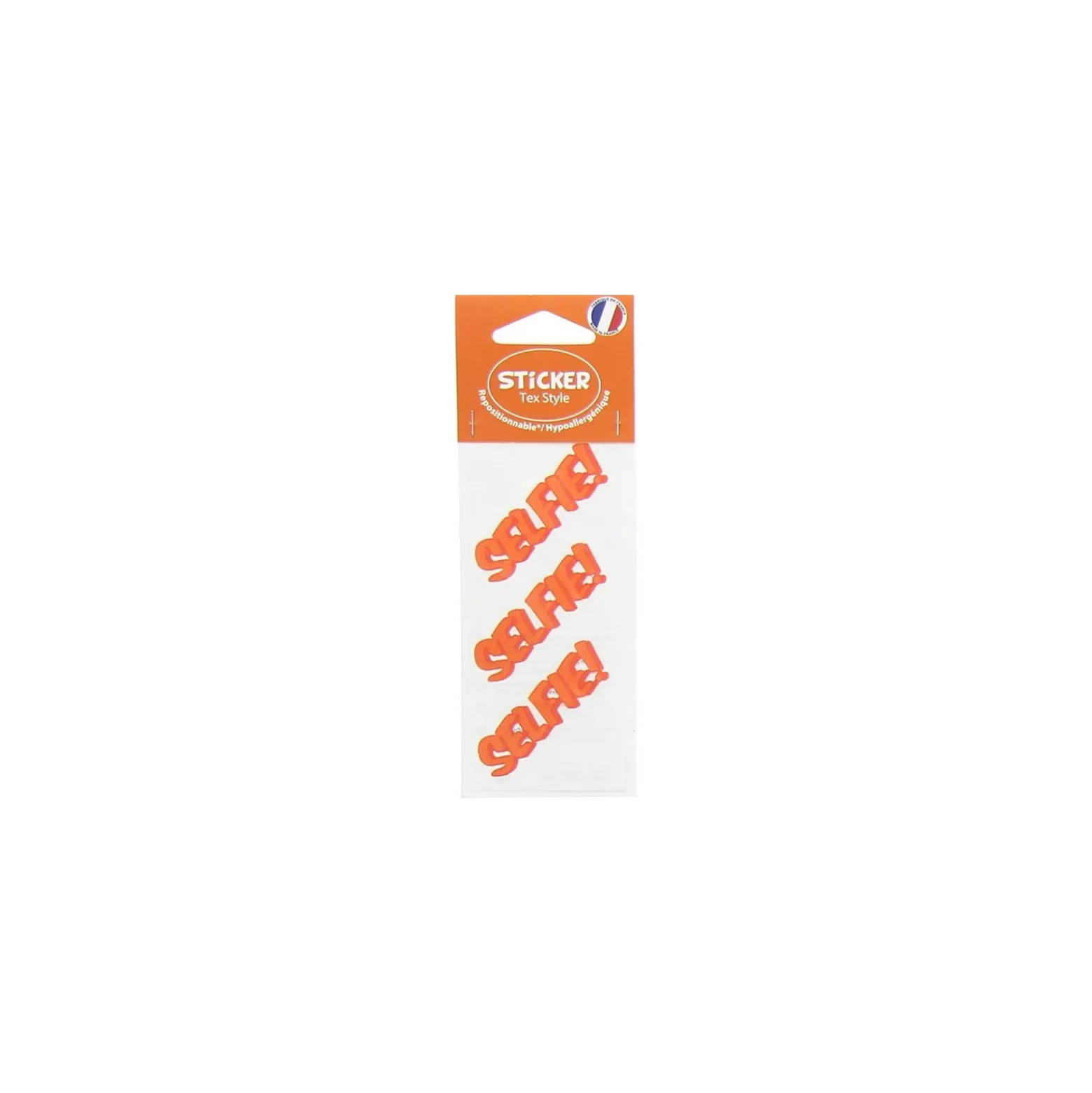 ♥ Stickers Tex Style Selfie - orange ♥
