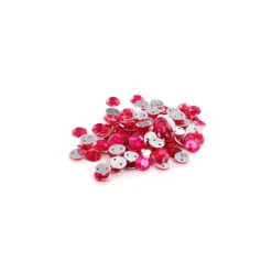 Strass rond à coudre India (lot de 100) - rose