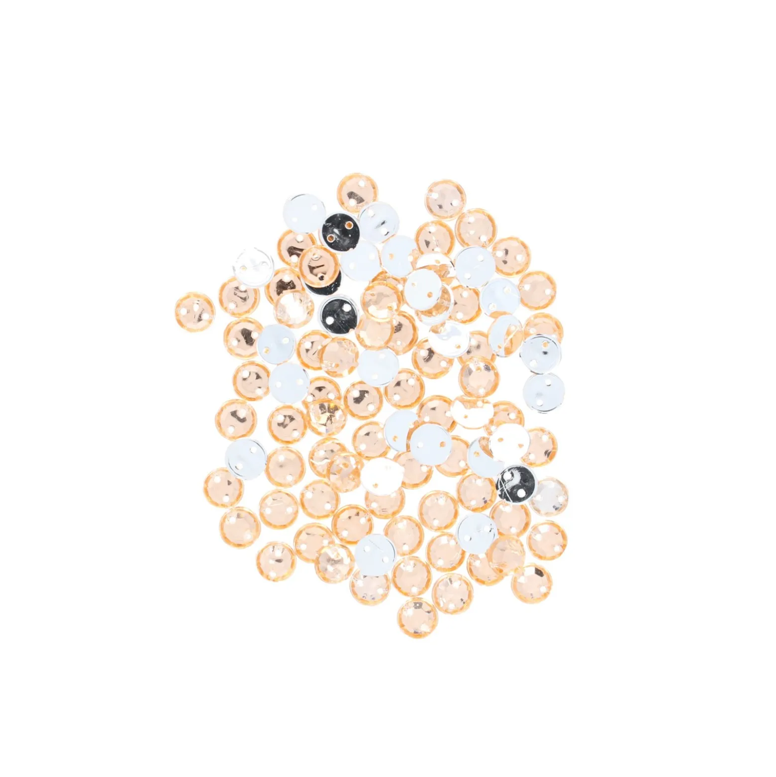 Strass rond à coudre Jaipur (lot de 100) - pêche