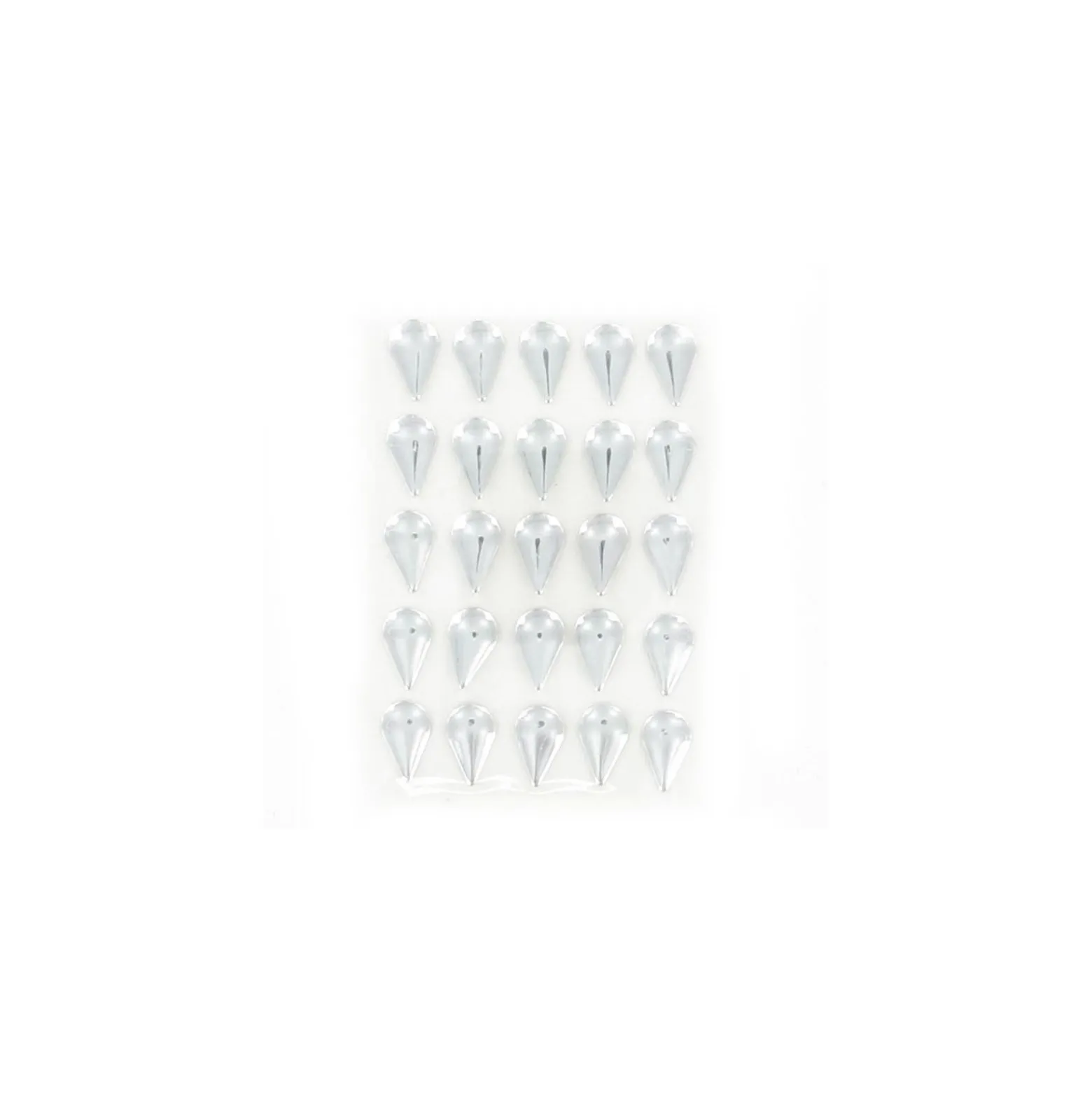 Strass thermocollants métal gouttes Argent