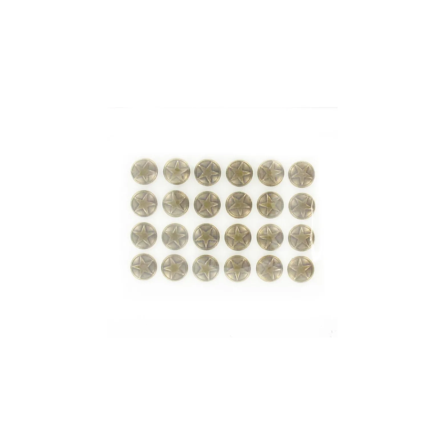 Strass thermocollants métal rond étoile bronze