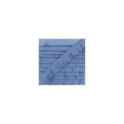 Suédine en Franges - bleu denim x 50cm