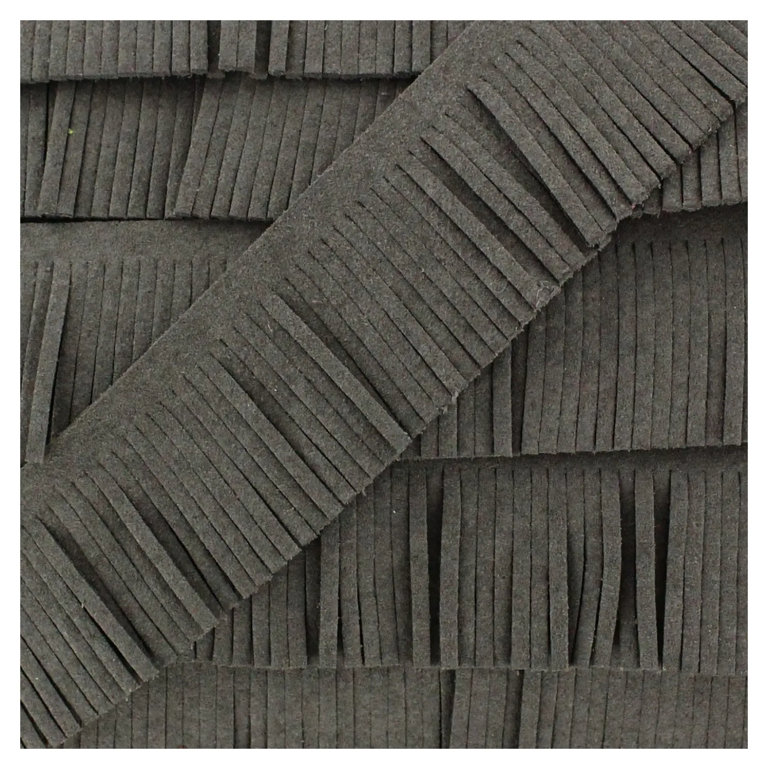 Suédine en Franges Gris x 50cm