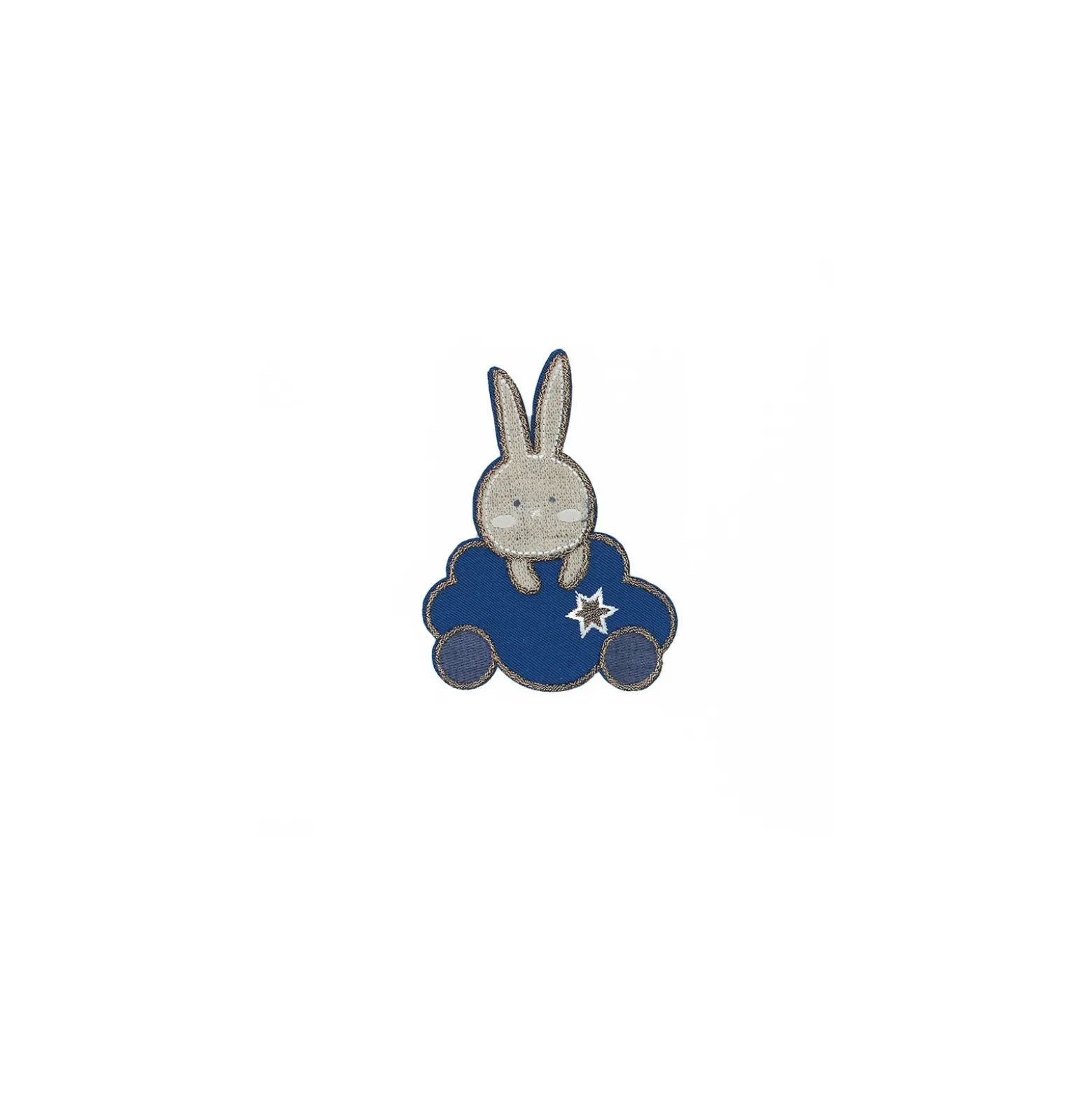 Thermocollant brodé Lapinou - bleu