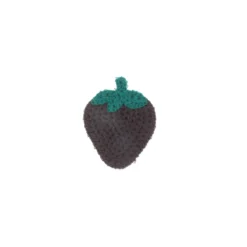 ♥ Thermocollant Fraise crochetée aubergine ♥