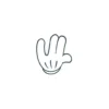 ♥ Thermocollant Main Droite - blanc ♥