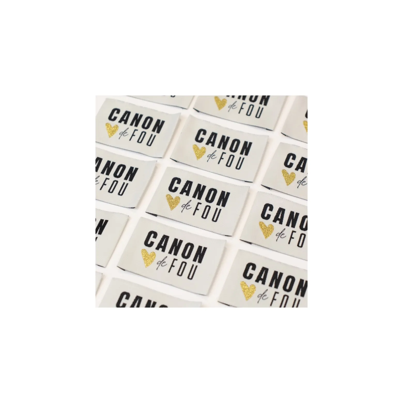 Étiquettes tissées à coudre - Canon de fou