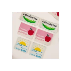 Étiquettes tissées à coudre - Happy kid (lot de 6)