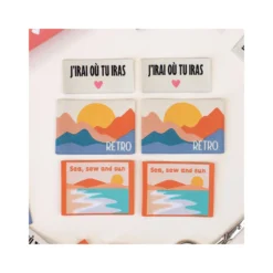 Étiquettes tissées à coudre - Voyage voyage (lot de 6)