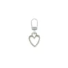 Tirette métal Cuore - argent