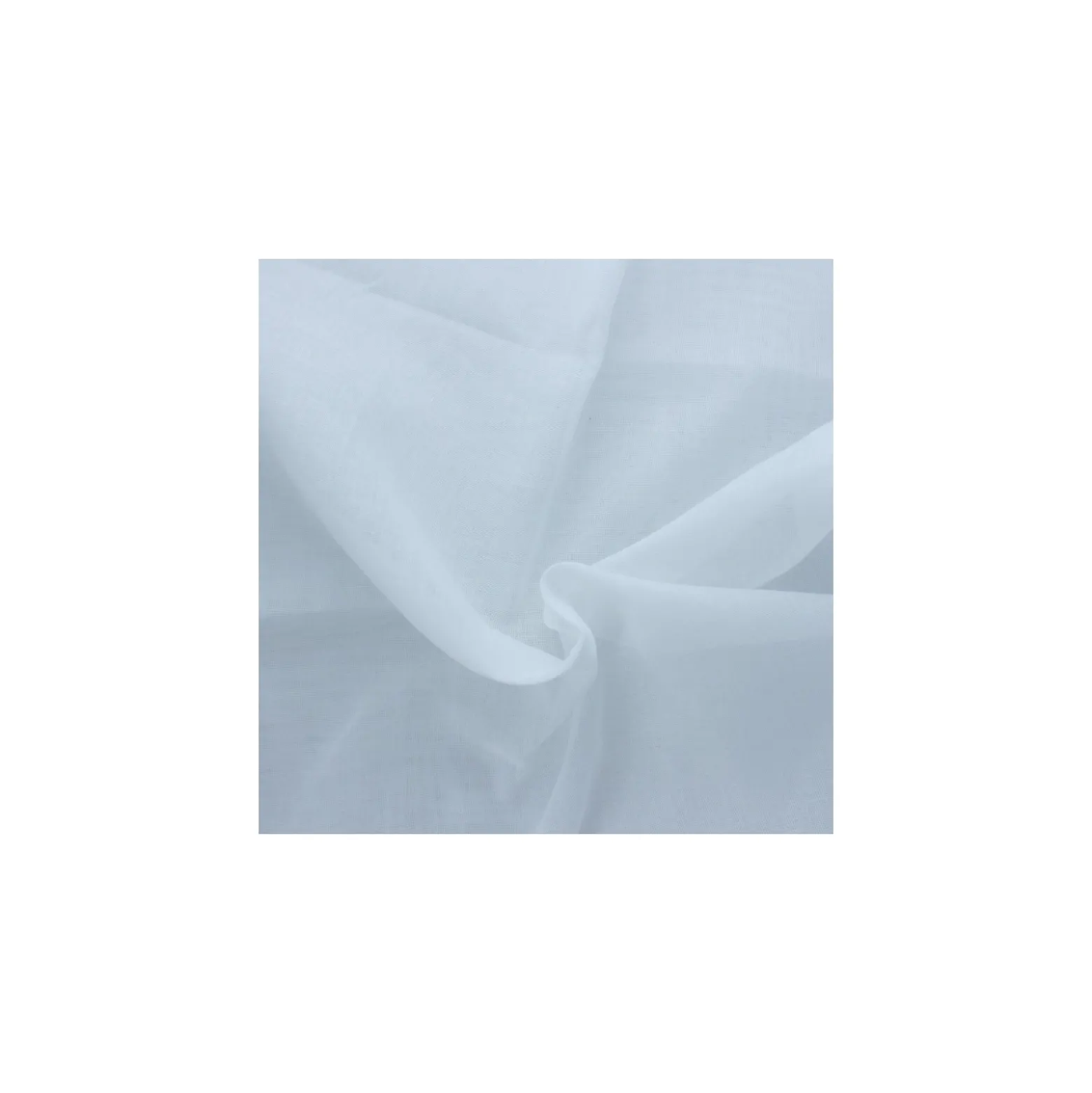 Tissu alimentaire mousseline coton fin 50g/m2 Céleste - blanc