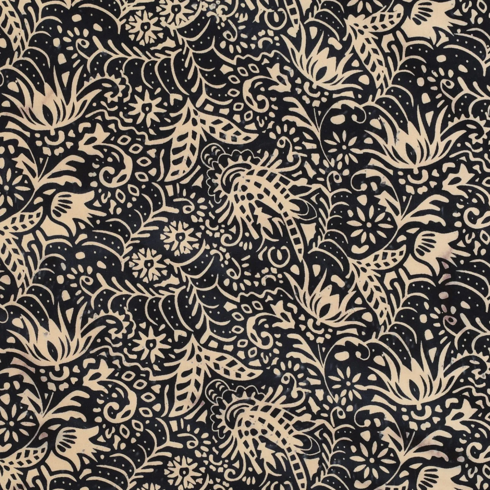 Tissu batik Java - bleu marine