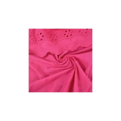 Tissu broderie anglaise festonné Summy - fuchsia