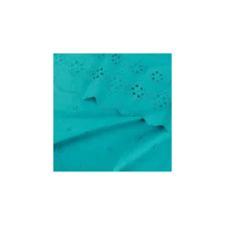 Tissu broderie anglaise festonné Summy - bleu turquoise