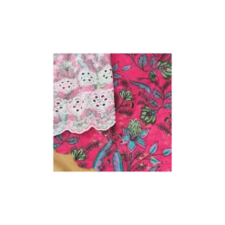 Tissu broderie anglaise festonné Aya - fuchsia