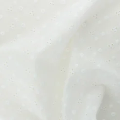 Tissu broderie anglaise Léontine - blanc cassé