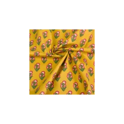Tissu coton Adi - jaune moutarde
