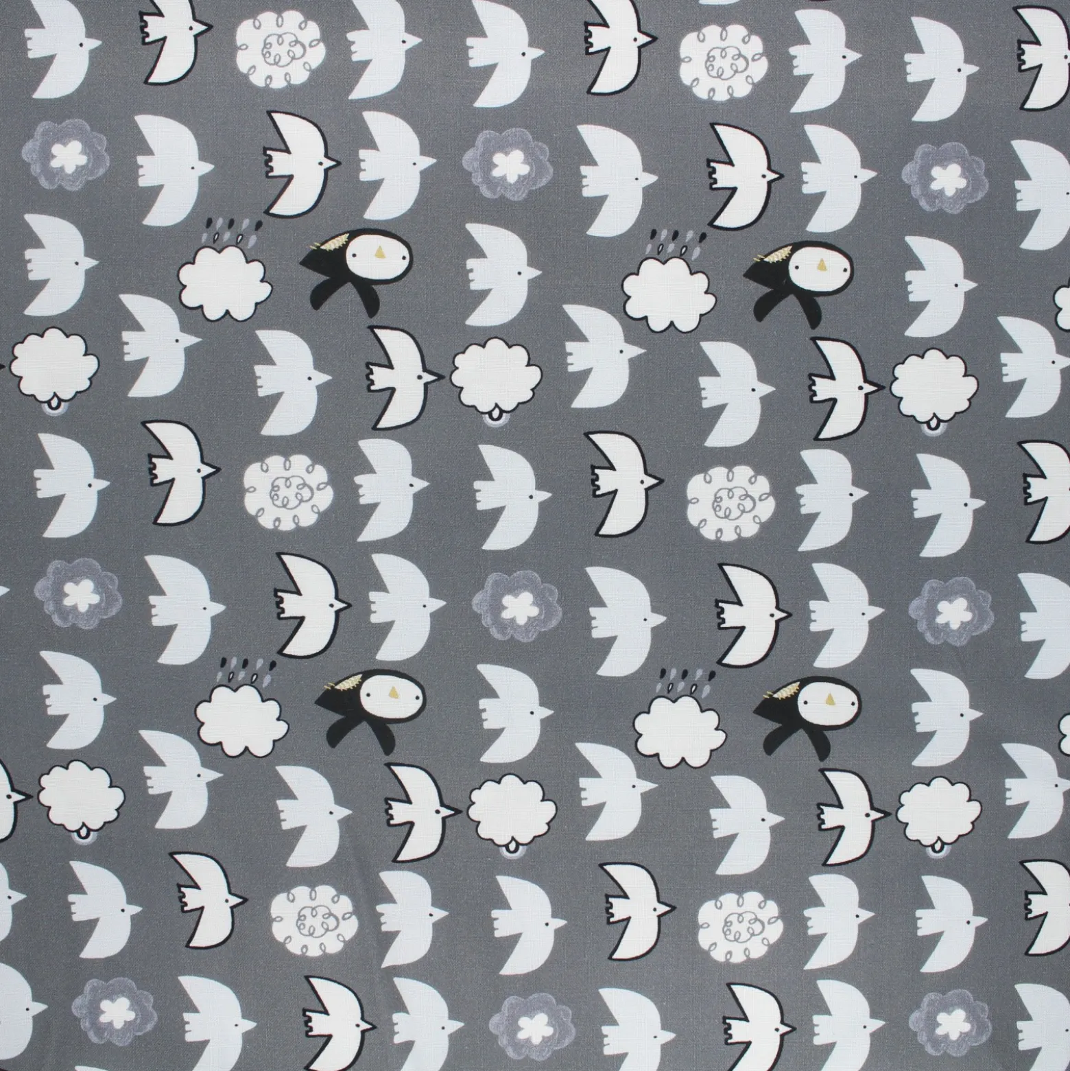 Tissu coton Cotton Steel Neko no yume - Sora