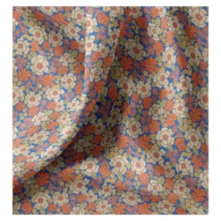 Tissu coton cretonne Bettina - bleu