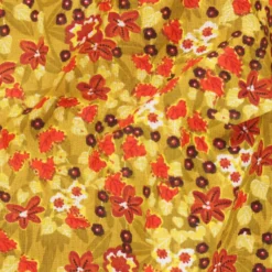 Tissu coton cretonne Calibrachoa - jaune curry