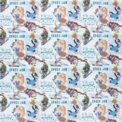 Tissu coton cretonne Space Jam A new legacy - blanc