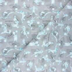 Tissu coton cretonne Space Jam Tune squad players - gris