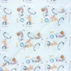 Tissu coton cretonne Space Jam - blanc
