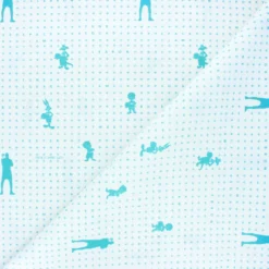 Tissu coton cretonne Space Jam Tune squad ready - blanc
