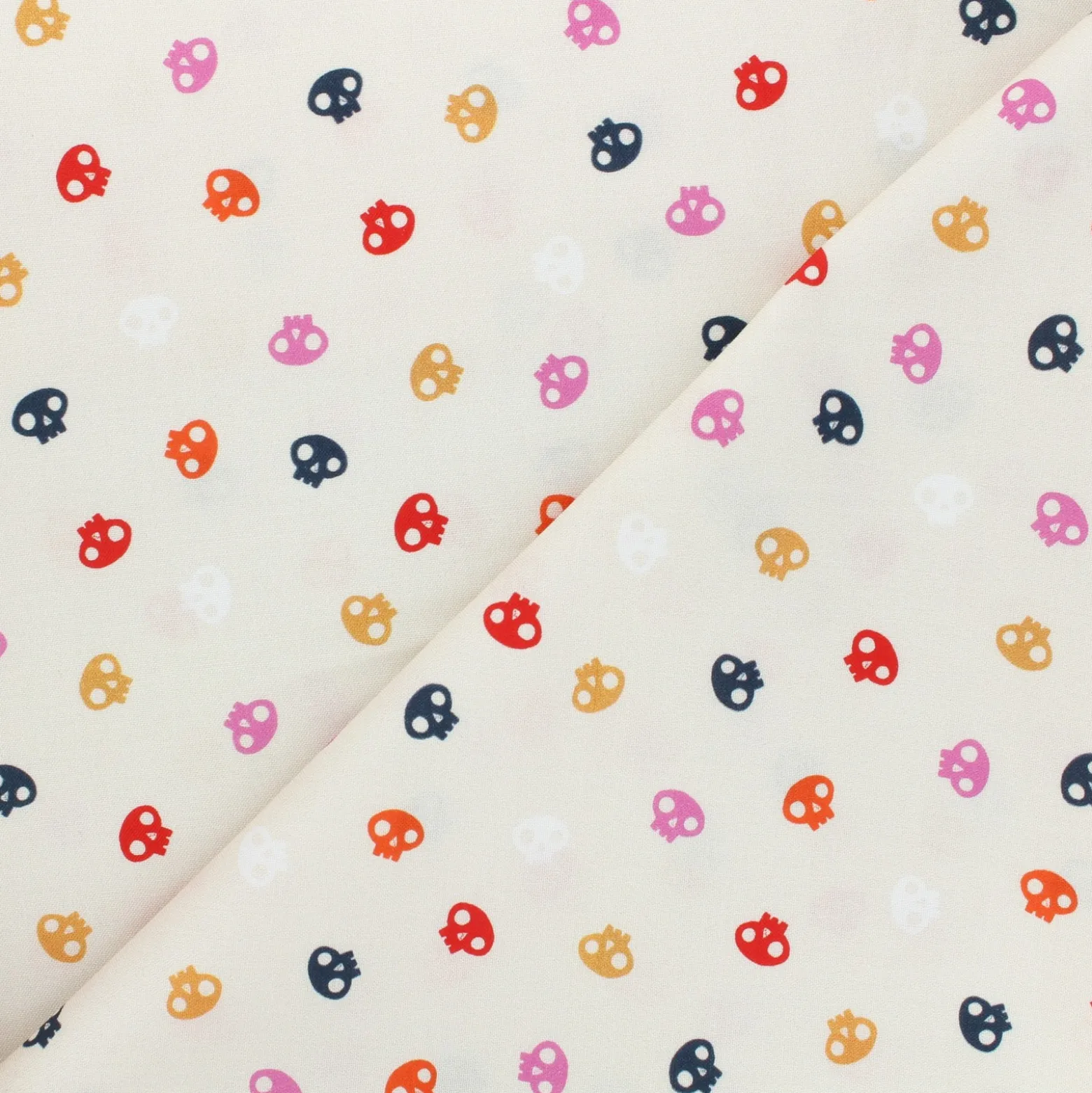 Tissu coton Dashwood Studio Full moon - Cream Skull