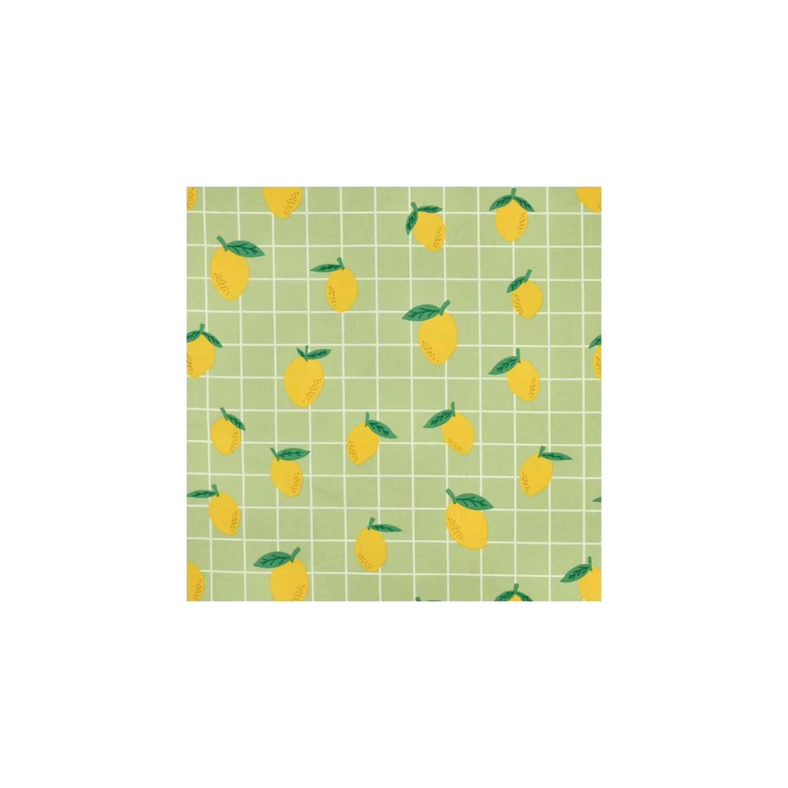 Tissu coton enduit Lemon - vert