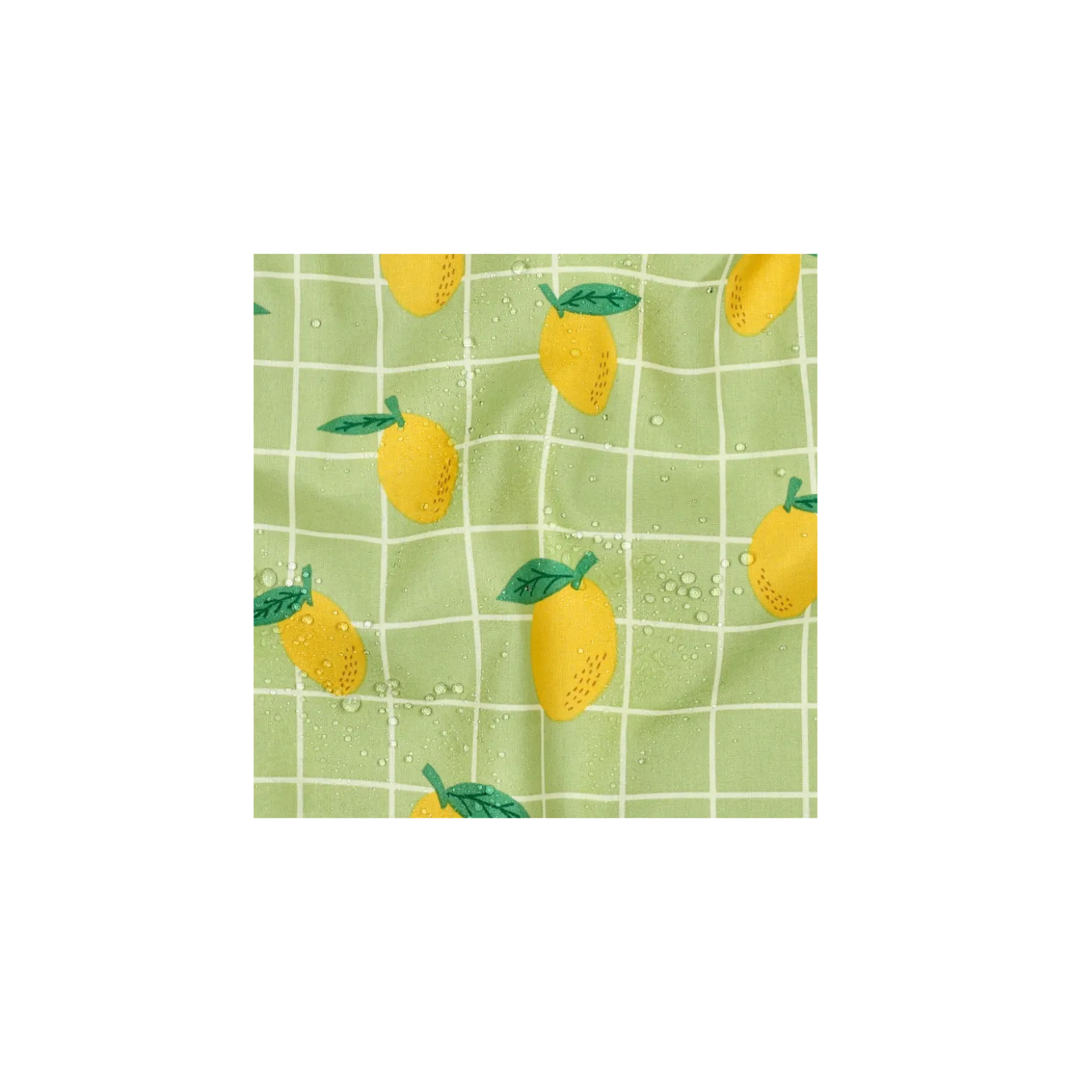 Tissu coton enduit Lemon - vert