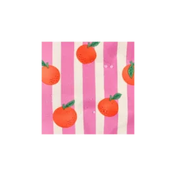 Tissu coton enduit Mandarine - rose
