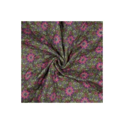 Tissu coton matelassé réversible Clem - vert