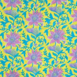 Tissu coton matelassé réversible Kalyani - jaune