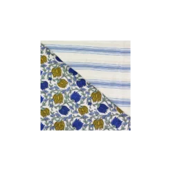 Tissu coton matelassé réversible Isis - blanc