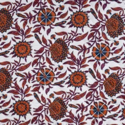 Tissu coton matelassé réversible Ethnic stripes - camel