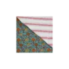 Tissu coton matelassé réversible Isis - bleu paon