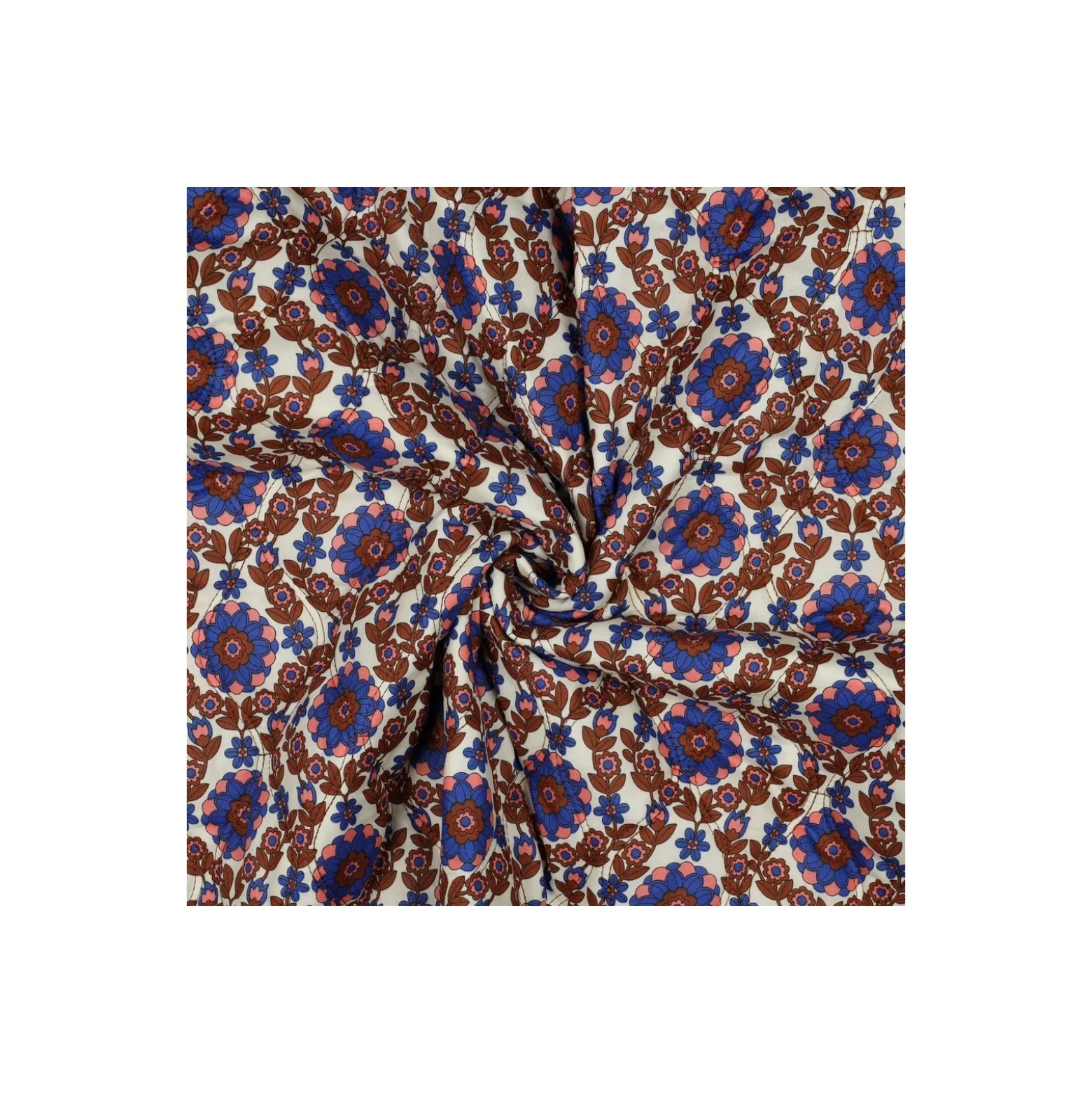Tissu coton matelassé réversible Clem - écru