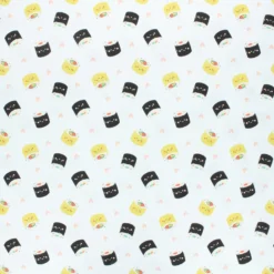 Tissu coton On a Roll Maki Love - blanc