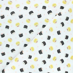 Tissu coton On a Roll Maki Love - blanc