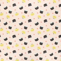 Tissu coton On a Roll Maki Love - blush