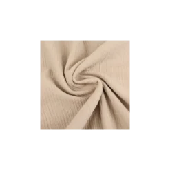 Tissu coton surpiqué - beige